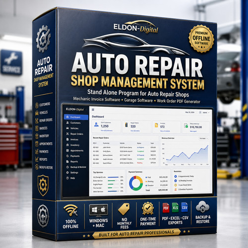 Auto repair shop - auto, software